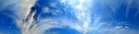 Panoramic 360 degree cloudy sky