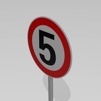5 Speed limit sign