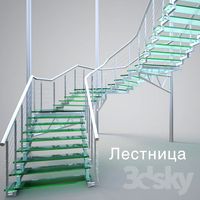 Glass staircase