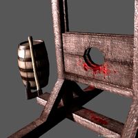 Medieval Guillotine Low Poly