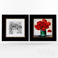 Baguette dark wood 67.6H 66.7 cm