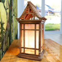 Vintage Wooden House Japan 1930 Fitted as a Lamp