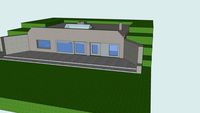 Underground House - with delta retaining walls and uncovered roof