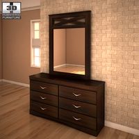 Ashley X-cess Dresser & Mirror - 3D model.