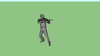 Man with Steyr AUG