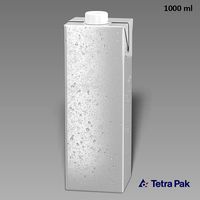 Tetra Pak Square 1000 ml (with waterdrops)