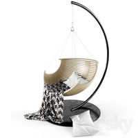 Curved Wood Hanging Chair