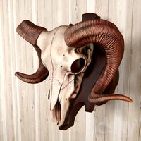 ram skull with wall mount