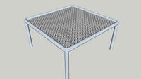 Mesa de acero de 80x45