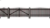 A wooden fence 1.