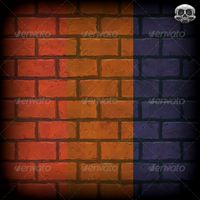 Hand Painted Brick Wall Texture Tile