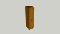 WIDE FRAME OAK KITCHEN RANGE - LARDER UNIT