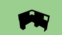 L shaped- Black computer desk