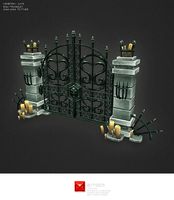 Low Poly Cemetery Gate