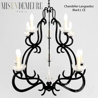 Chandelier Languedoc Black L CE of Mis en demeure