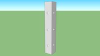 barra alluminio verticale per flightcase