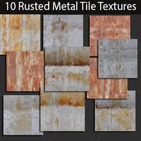 10 Rusted Metal Tile Textures Collection