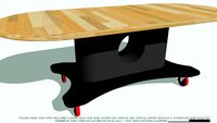 TABLE DINING & LIGHT WOOD TOP BY JOHN A WEICK RA