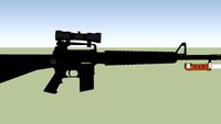 arma larga m16 con cuchillo uso exclusivo del ejercito y la marina