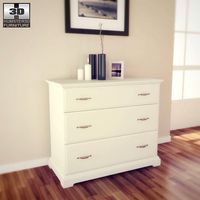 IKEA BIRKELAND Chest of 3 drawers - 3D Model.