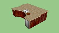 Calypso Kitchen Sink Island