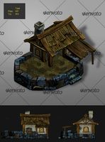 low poly wood house 1