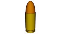 Real dimensions Parabellum 9mm