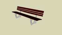 Forms+Surfaces Leda Bench, backed, 8 foot, no arms