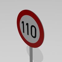 110 Speed limit sign