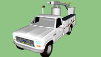 Camioneta de trabajo con elevador
