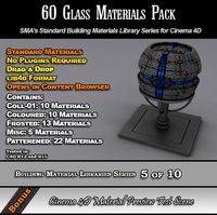 60 Standard Glass Materials Pack for Cinema 4D