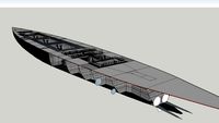 LUSITANIA DECK-BY-DECK HOLD AND ENGINE DECK - (INNER HULL)