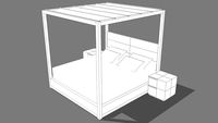 Malerba four poster bed