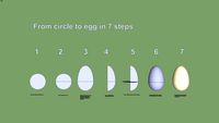 From circle to egg in 7 steps