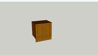 WIDE FRAME OAK KITCHEN RANGE - DOUBLE CUPBOARD