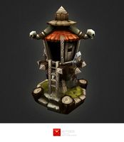 Low Poly RTS Orc Tower