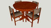Mesa com Quatro Cadeiras