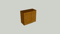 WIDE FRAME OAK KITCHEN RANGE - CORNER WALL UNIT 570H