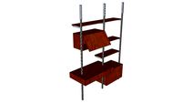 ISS Designs Modular Shelving - 2Bay HomeOffice System with Floating Desk