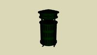 Forms+Surfaces Urban Renaissance, 36 gal., side opening, integrated recycle bin, Vertical grill