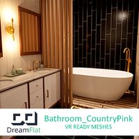 ArchViz Furniture - Bathroom. Country Pink design.