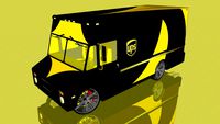 Tuned UPS Truck With Complete Interior (PLEASE RATE)
