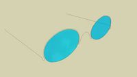 One wire glasses frame