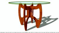 DINING TABLE KD DARK WOOD NAMED MAREN DESIGNED BY JOHN A WEICK RA & A