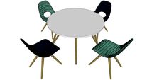 TAUKO A-Plus LWM Chairs + TAUKO Table 120cm
