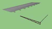 STEEL TRUSS DETAIL ( MONOPITCH TYPE ) with 2'X6' C-PURLINS