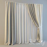 3 blinds with tulle