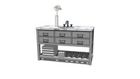 RH Hutton Single Extra-Wide Washstand