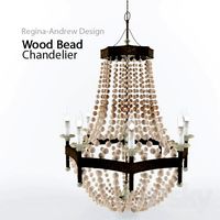 Wood Bead Chandelier