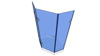 Shower screen with door animation